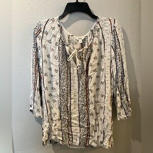 Floral Striped Women's Blouse